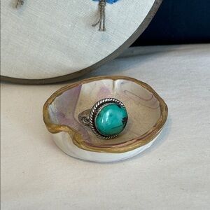 Sterling Silver 925 Turquoise ring Native American vintage Turquoise ring Size 6